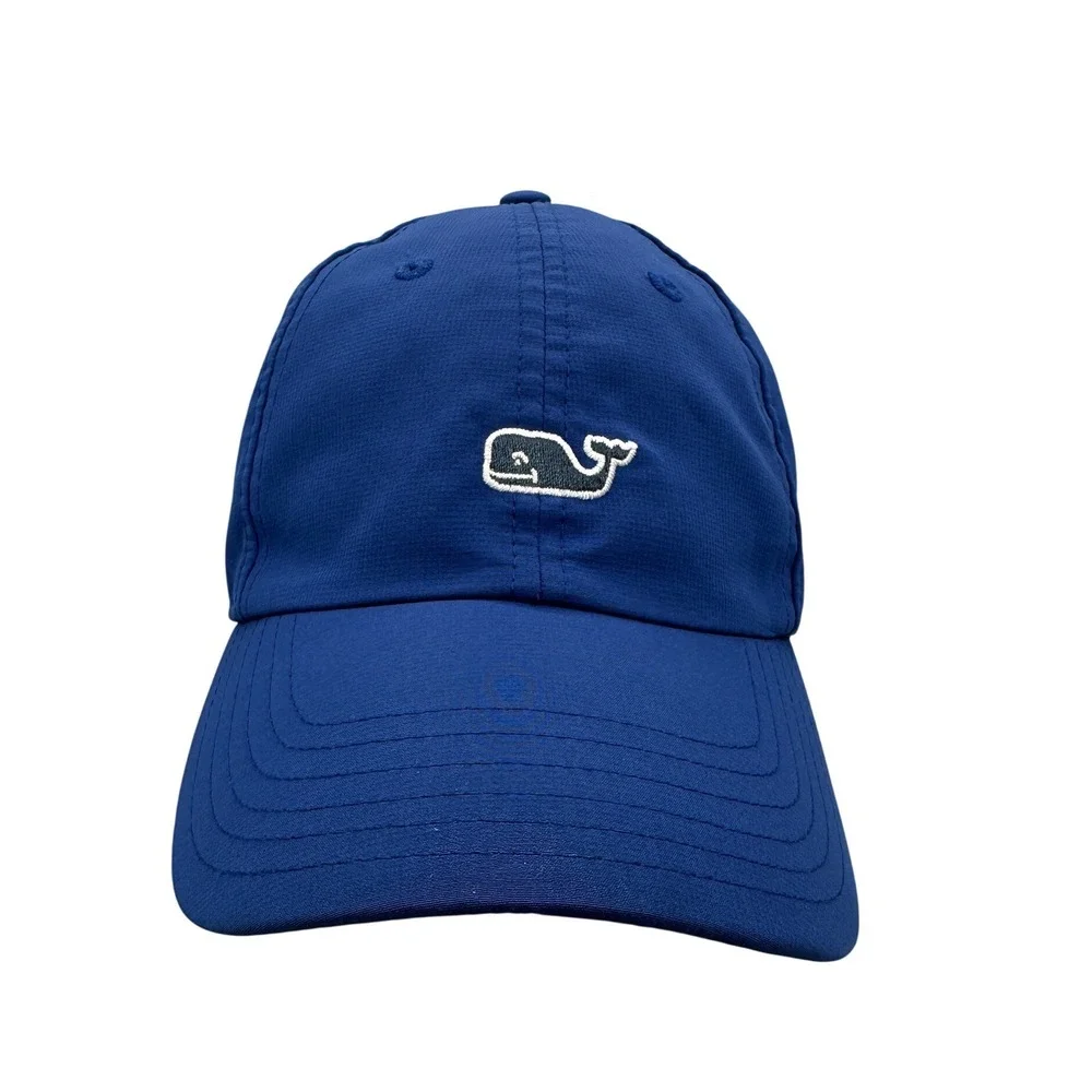 Vineyard Vines Baseball Cap Blue‎ Whale Logo Adjustable Strap Cotton Blend